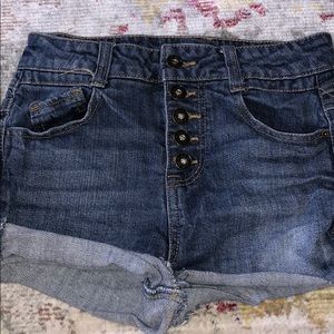 5 Button Jean Shorts